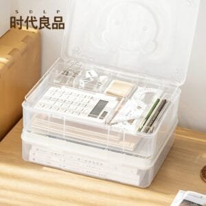 6-Grid Calligraphy Data Bag 6-Grid Calligraphy Data Bag Large Capacity Transparent Plastic Student File Bag A4 Calligraphy Material Bag Storage Bag