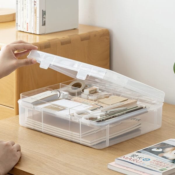 6-Grid Calligraphy Data Bag 6-Grid Calligraphy Data Bag Large Capacity Transparent Plastic Student File Bag A4 Calligraphy Material Bag Storage Bag