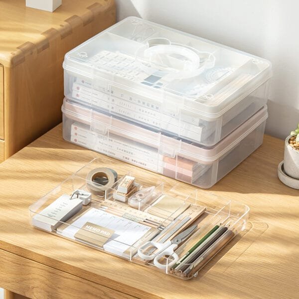 6-Grid Calligraphy Data Bag 6-Grid Calligraphy Data Bag Large Capacity Transparent Plastic Student File Bag A4 Calligraphy Material Bag Storage Bag