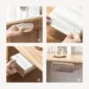 2-Color Transparent Storage Box Large Capacity Expansion Desk Storage No Nail Adhesive Transparent Drawer Design For Stationery Storage