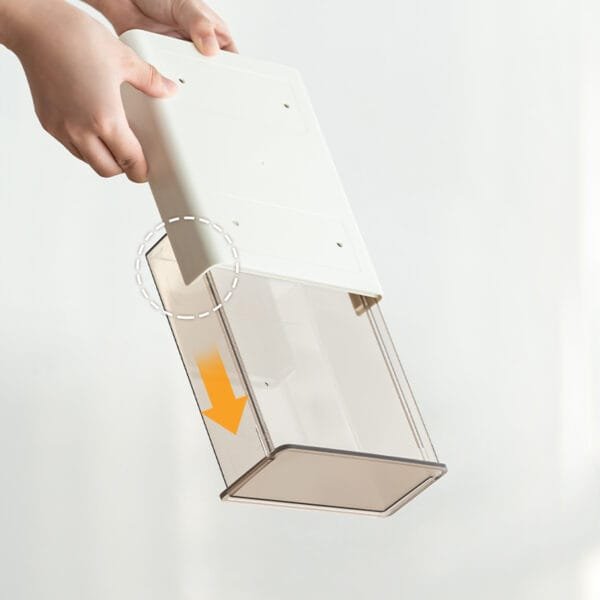 2-Color Transparent Storage Box Large Capacity Expansion Desk Storage No Nail Adhesive Transparent Drawer Design For Stationery Storage