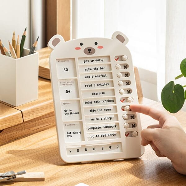 Planner Board 3-specifications English version of the card Study schedule Children's task planning Good habit punch card