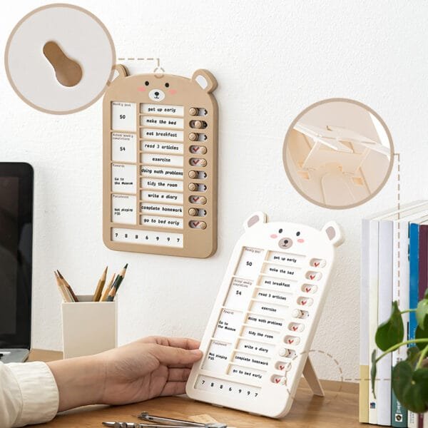Planner Board 3-specifications English version of the card Study schedule Children's task planning Good habit punch card