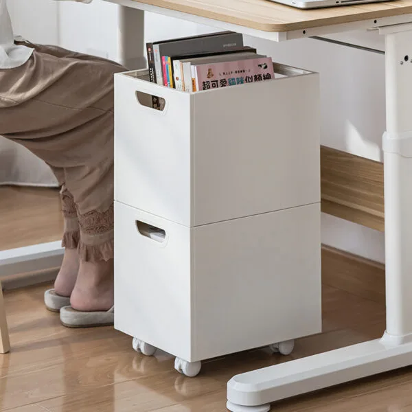 Storage Box With 4 Wheels Simple Student Desk With Wheels Large Capacity Plastic Daily Use Children's Toys Storage Box