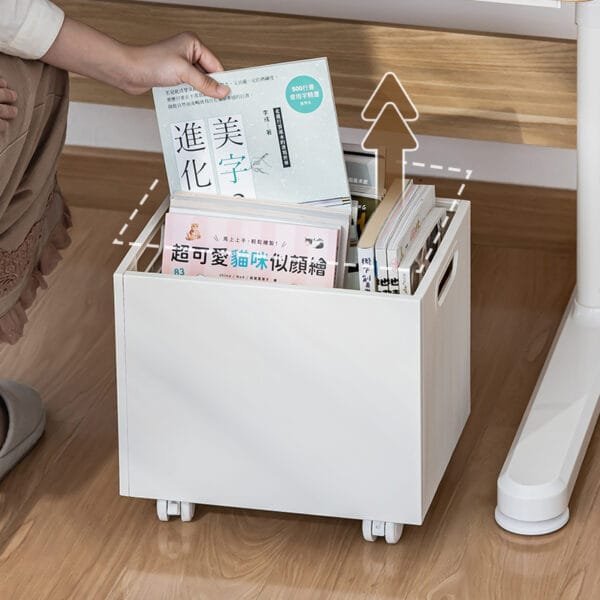 Storage Box With 4 Wheels Simple Student Desk With Wheels Large Capacity Plastic Daily Use Children's Toys Storage Box