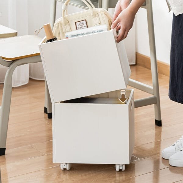 4-Color Books Storage Box Heavy Bearing Stability Bring Hands On Both Sides Clean Tidy Books Take Convenient