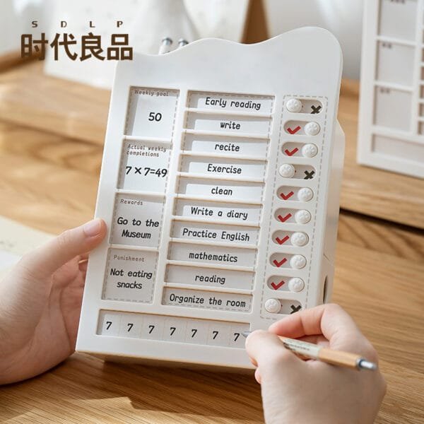10-plans Reusable Planner Board Study schedule Children's task planning Bring pen holder storage box time management table