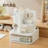 2024 New Drawer Type Storage Box Table Hole Board Storage Box Shelf Table Cosmetics Finishing Storage Rack Dressing Table Rack