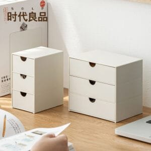 3-Drawer Cosmetics Storage Box 3-Drawer Cosmetics Storage Box Home Storage Box Plastic Storage Drawer Type Creative Sorting Cabinet Desktop Box