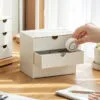 3-Drawer Cosmetics Storage Box Home Storage Box Plastic Storage Drawer Type Creative Sorting Cabinet Desktop Box