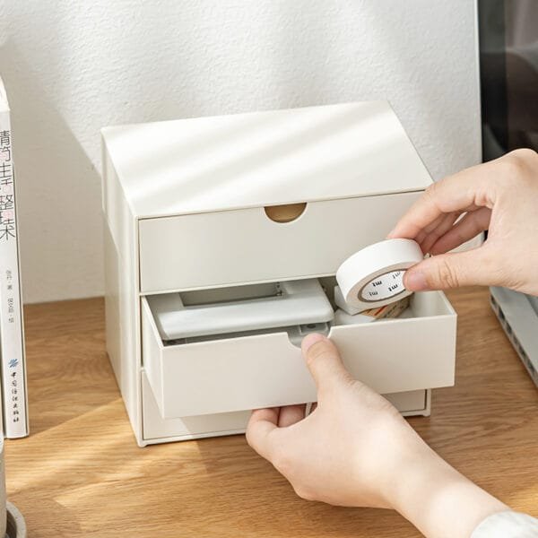 2-Specification Storage Box 2-Specification Storage Box Creative Storage Plastic Sorting Cabinet Office Collectors Cosmetics Storage