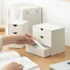 3-Grid Classification Storage Box Large-Capacity Desk Drawer Type Multi-Layer Desktop File Cabinet Storage Rack