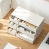 3-Drawer Cosmetics Storage Box 3-Drawer Cosmetics Storage Box Home Storage Box Plastic Storage Drawer Type Creative Sorting Cabinet Desktop Box