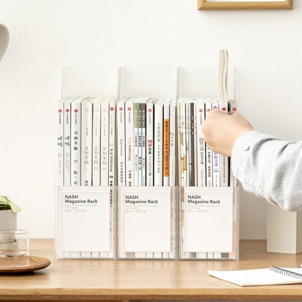 2024 Hot-Selling Plastic Book Stand 2024 Hot-Selling Plastic Book Stand Student Book File Storage Box Desktop Magazine Book Data File Storage