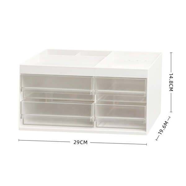 Cosmetics Storage Box 4-Drawers Large Capacity Desktop High Grade Dust-Proof Take TheHandle Makeup Box