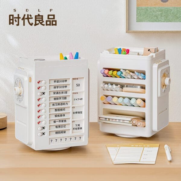 Rotating Planner Board 2-modes New visual timer Self-discipline clock-in timer Students do the problem solving time manager
