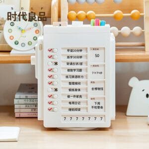 Reusable Planner Board 3-colors Reusable Planner Board 3-colors New creative self-discipline rotating pen holde High appearance level pen holder storage box Visualization time timer