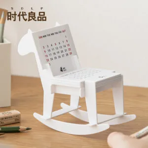 cartoon calendar 6-pages Creative DIY2025 Year calendar personalized wooden horse page-turning calendar fun cartoon toys as gifts