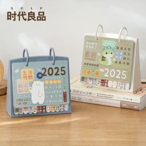 Plastic Calendar 5-styles Plastic Calendar 5-styles Creative cartoon calendar desk ornament snake year cover calendar 2025