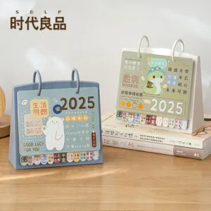 Plastic Calendar 5-styles Creative cartoon calendar desk ornament snake year cover calendar 2025