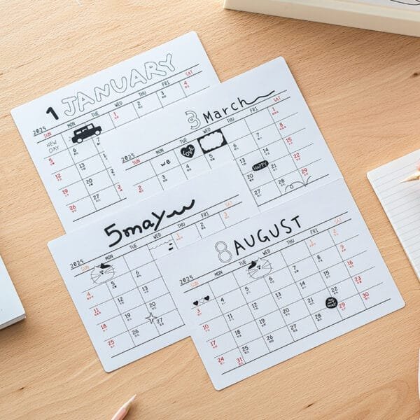 7-inch framed calendar stand 2025 new simple ins wind desk calendar Multi-functional photo frame office