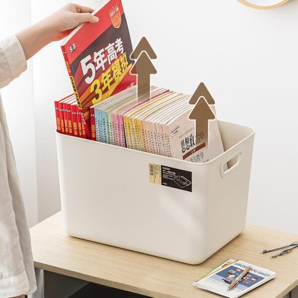 2-Side Handle Daily Necessities Storage Box Increase Capacity Classify  Storage Daily Various Specifications Large Opening Design Convenient Taking Out