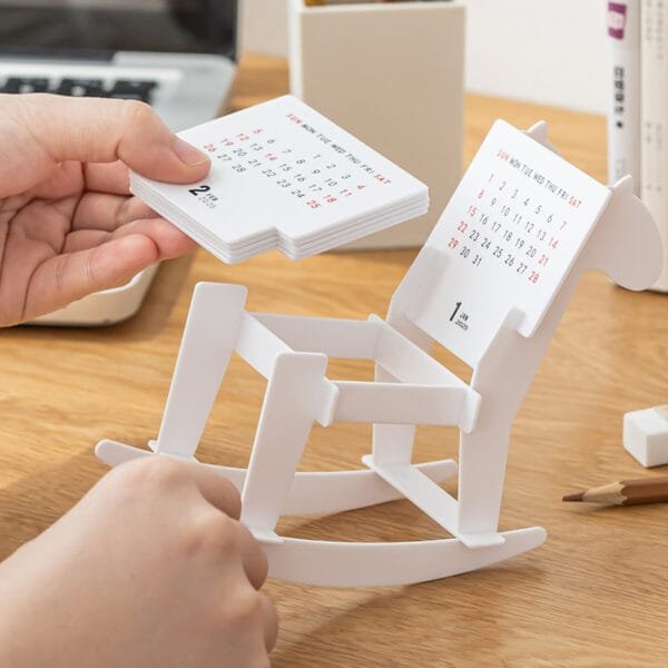 Trojan calendar 2025 Small PS calendar table setting diy cartoon shaped table area wood toys water proofing