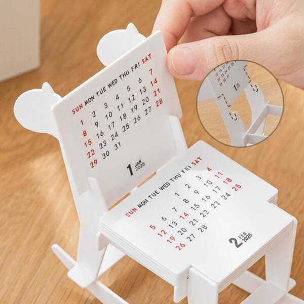 cartoon calendar 6-pages cartoon calendar 6-pages Creative DIY2025 Year calendar personalized wooden horse page-turning calendar fun cartoon toys as gifts