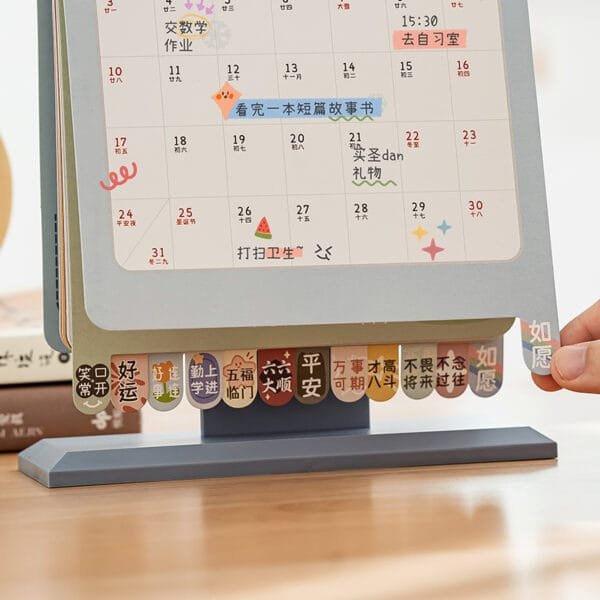 Desk Calendar 7-styles Cartoon new calendar stand 2025 creative student desk plan check-in calendar fun calendar