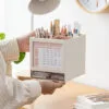 Desk Calendar 5-colors Rotary plastic pen holder storage box 2025 Calendar Office desktop creative storage