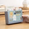 Desk Calendar Pen Holder 2-Spaces 2025 new desk calendar Desktop creative storage Note to record the clock calendar book