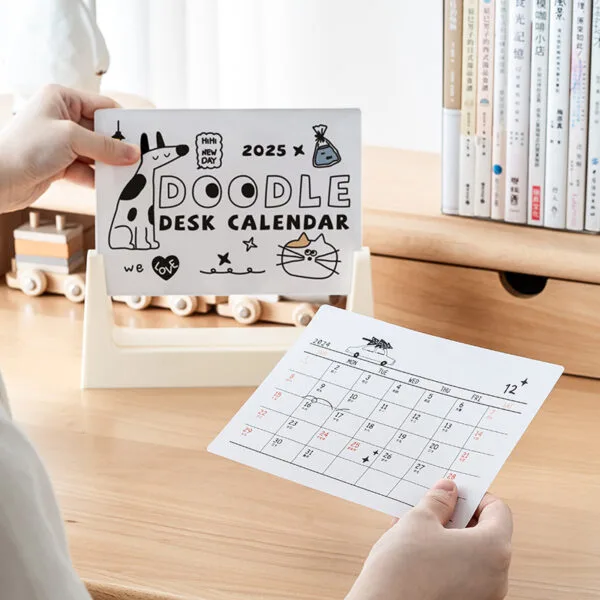7-inch framed calendar stand 2025 new simple ins wind desk calendar Multi-functional photo frame office