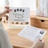 framed calendar stand 2-sides framed calendar stand 2-sides 2025 Fun and cute cat desk calendar Multi-use creative small desk calendar Desk face placement
