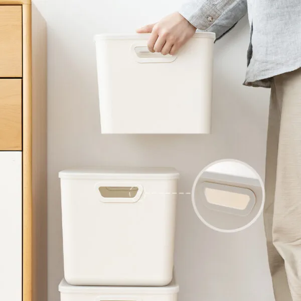 Covered Storage Box 3-Specifications Book Storage Box Large Capacity Storage Box  Students Store Daily Necessities