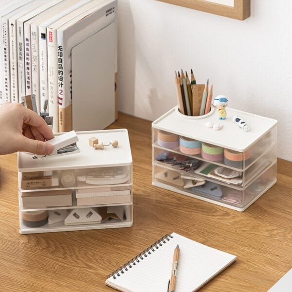 360° Rotating Cosmetics Storage Box 360° Rotating Cosmetics Storage Box Desktop Arrangement Rack Four Colors Of Optional Stationery Storage Box