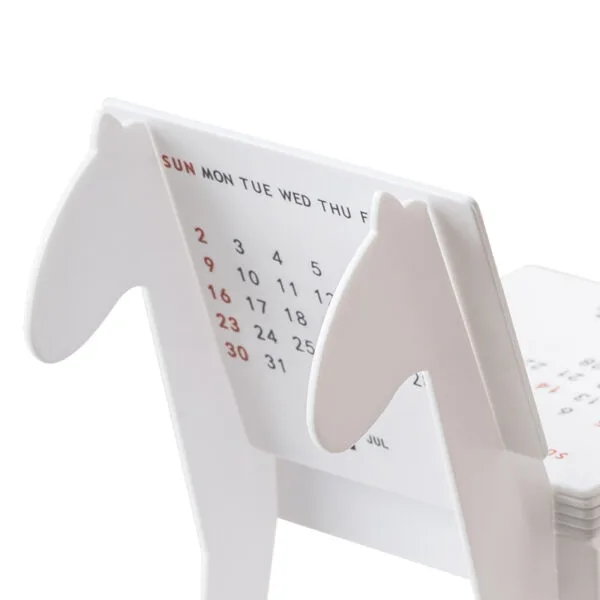cartoon calendar 6-pages Creative DIY2025 Year calendar personalized wooden horse page-turning calendar fun cartoon toys as gifts