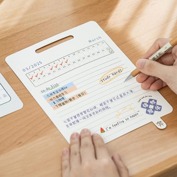 Desk Calendar 7-styles Cartoon new calendar stand 2025 creative student desk plan check-in calendar fun calendar