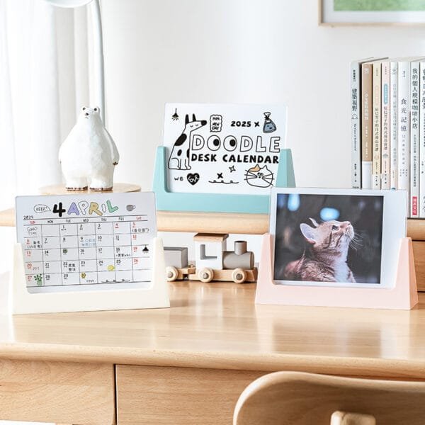 7-inch framed calendar stand 2025 new simple ins wind desk calendar Multi-functional photo frame office