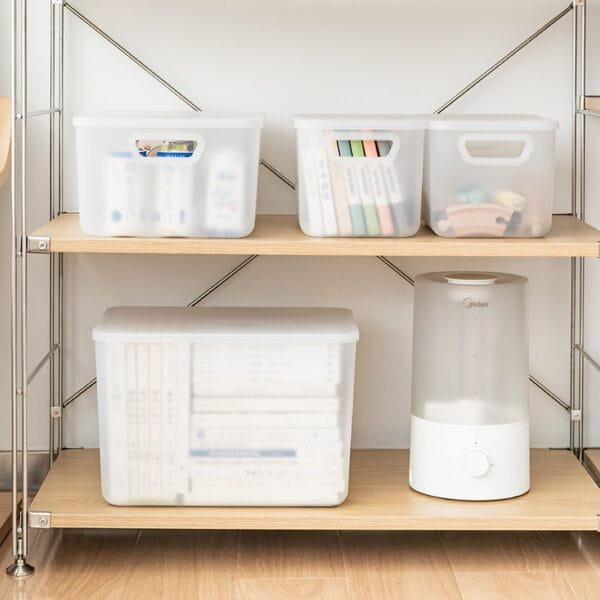 Covered Storage Box 3-Specifications Covered Storage Box 3-Specifications Book Storage Box Large Capacity Storage Box Students Store Daily Necessities