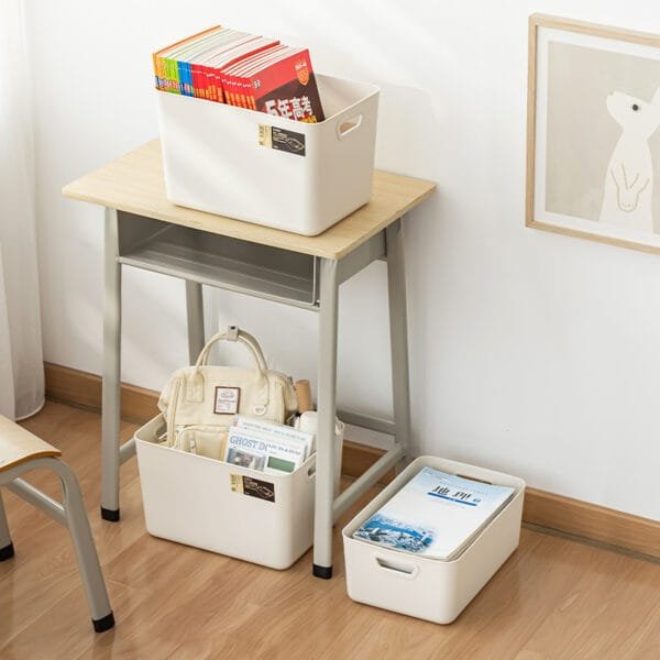 2-Side Handle Daily Necessities Storage Box Increase Capacity Classify  Storage Daily Various Specifications Large Opening Design Convenient Taking Out