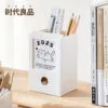 Plastic Calendar 12-months drawer pen holder with high appearance, a desk calendar ornament  multifunctional square pen bucket storage