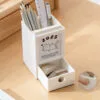 Plastic Calendar 12-months drawer pen holder with high appearance, a desk calendar ornament  multifunctional square pen bucket storage