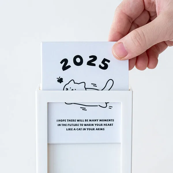 Plastic Calendar 12-months drawer pen holder with high appearance, a desk calendar ornament  multifunctional square pen bucket storage