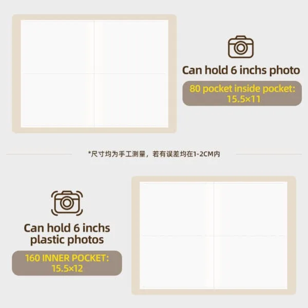 6-inch photo album Transparent simple photo album  photos large capacity family photos  graduation albums