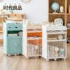 3-drawers Bookshelf Storage Plastic large capacity floor multi-layer storage student backpack rack children's picture book rack