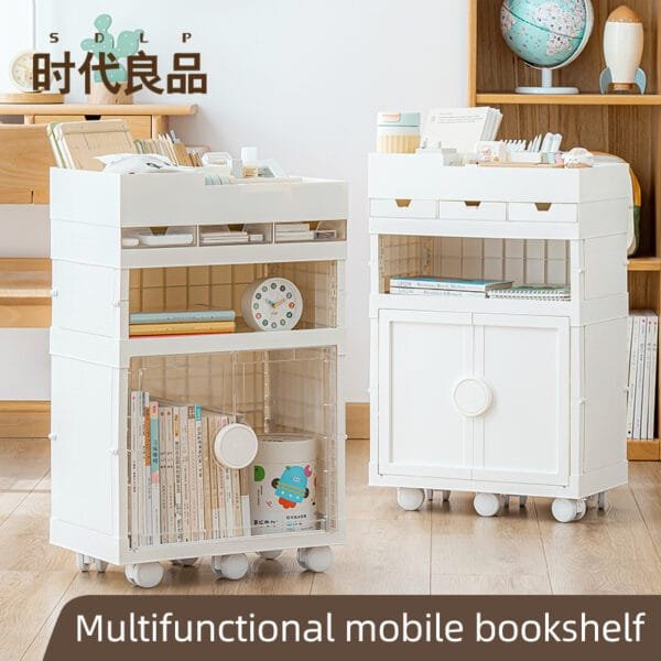 Bookshelf Storage 3-types Bookshelf Storage 3-types Mobile bookshelf, small cart, desk shelf, floor-to-ceiling multi-level storage, student backpack rack