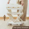 Movable Bookshelf Storage 4-colors Movable Bookshelf Storage 4-colors Transparent plastic trolley with wheels Mobile shelf mobile Highly attractive storage shelves