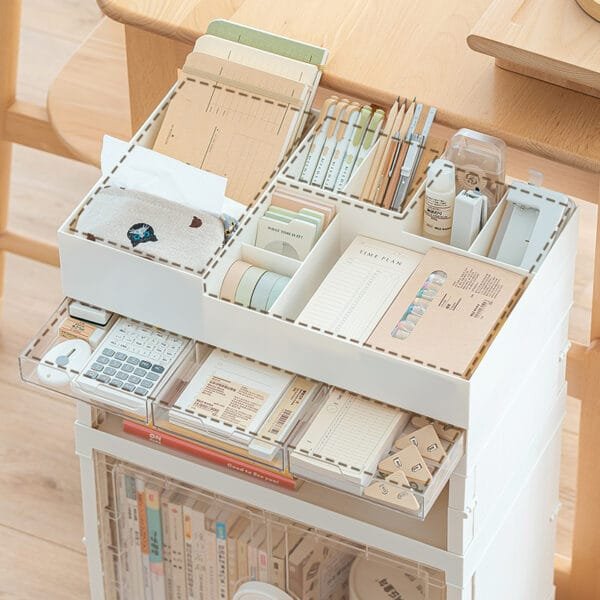 3-drawers Bookshelf Storage 3-drawers Bookshelf Storage Plastic large capacity floor multi-layer storage student backpack rack children's picture book rack