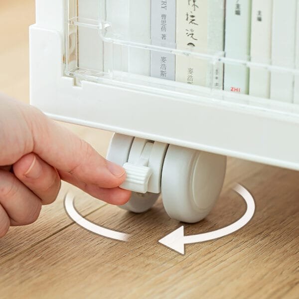 Movable Bookshelf 6-wheels Mobile children's picture book shelf, large capacity bookshelf, small cart, desk and shelf