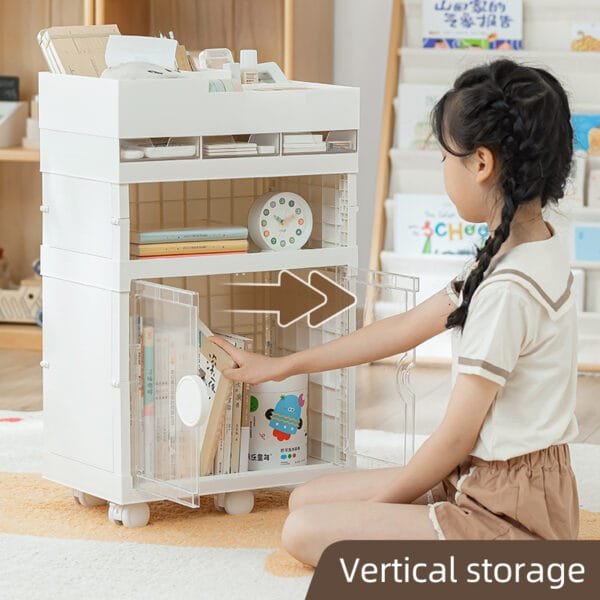 Bookshelf Storage 3-types Bookshelf Storage 3-types Mobile bookshelf, small cart, desk shelf, floor-to-ceiling multi-level storage, student backpack rack